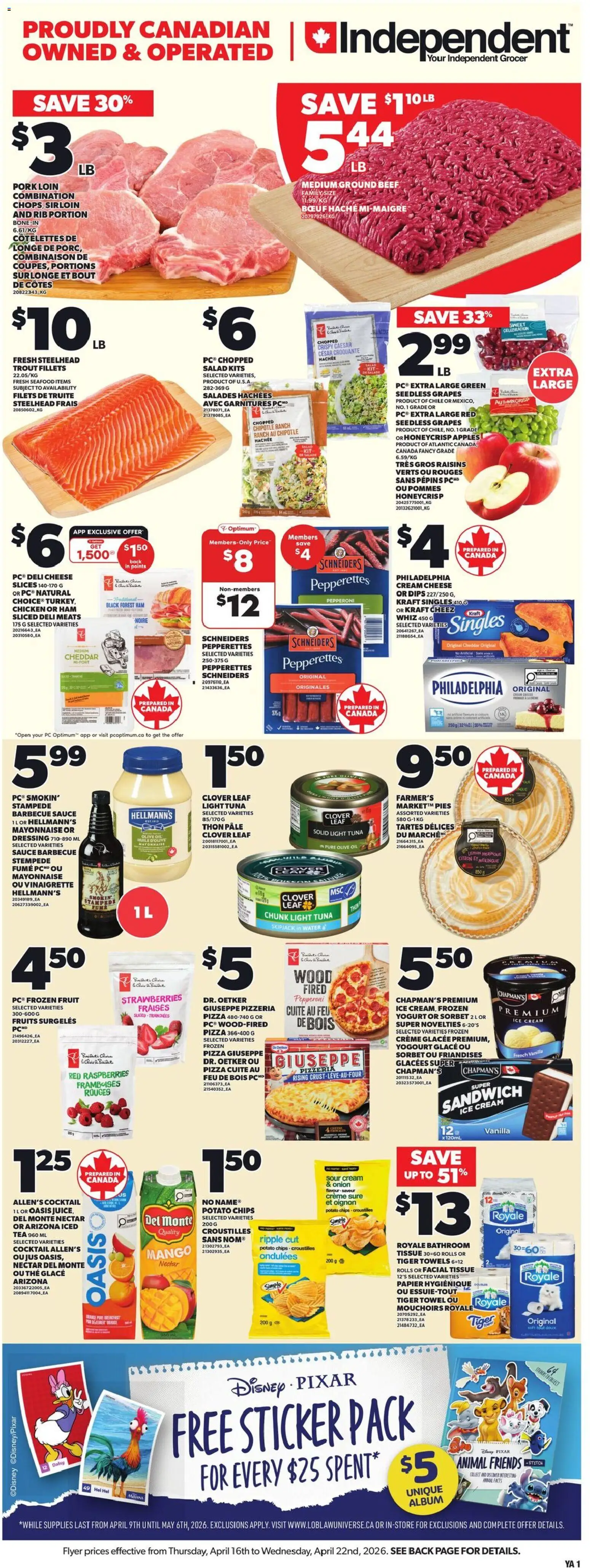 Preview of leaflet Independent Grocer flyer - NS from shop Independent Grocer is valid from Apr 16, 2026