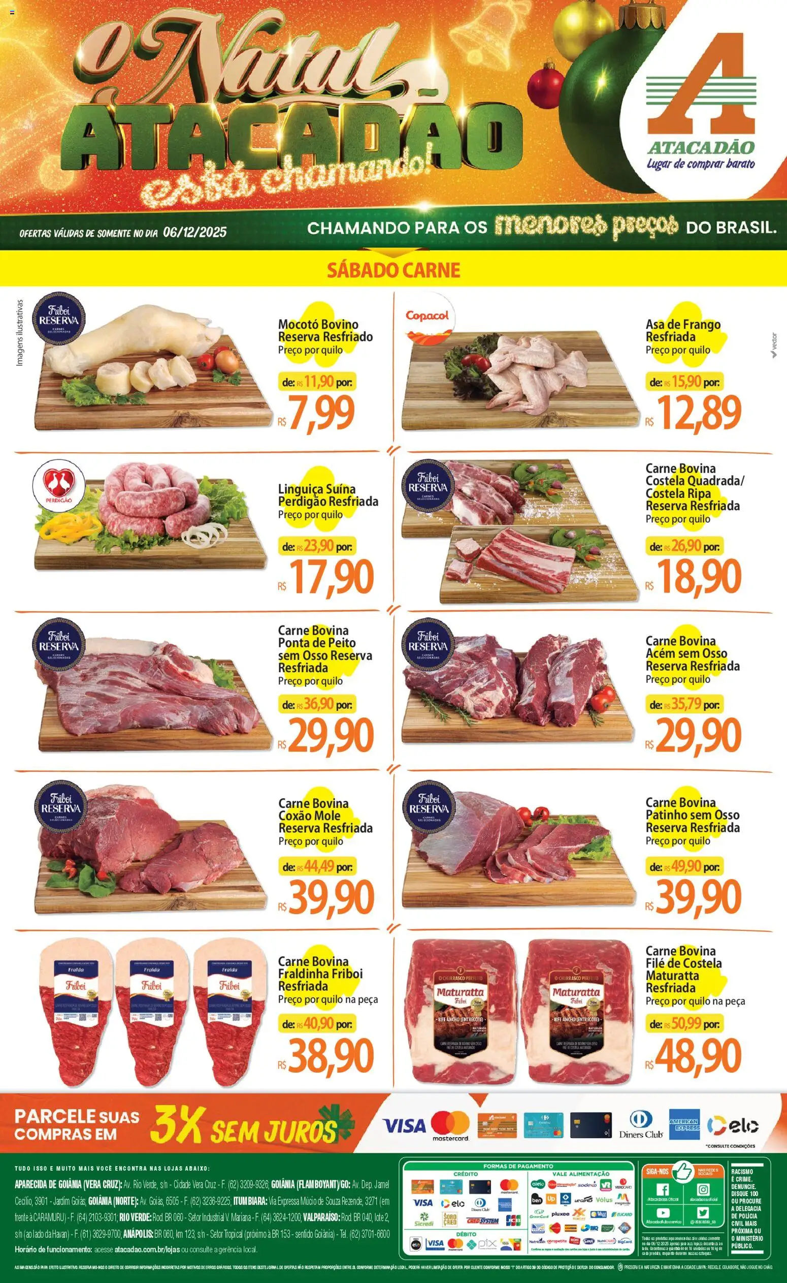 Pré-Visualização do folheto "Ofertas - GO" da loja Atacadão válido a partir de 06/12/2025