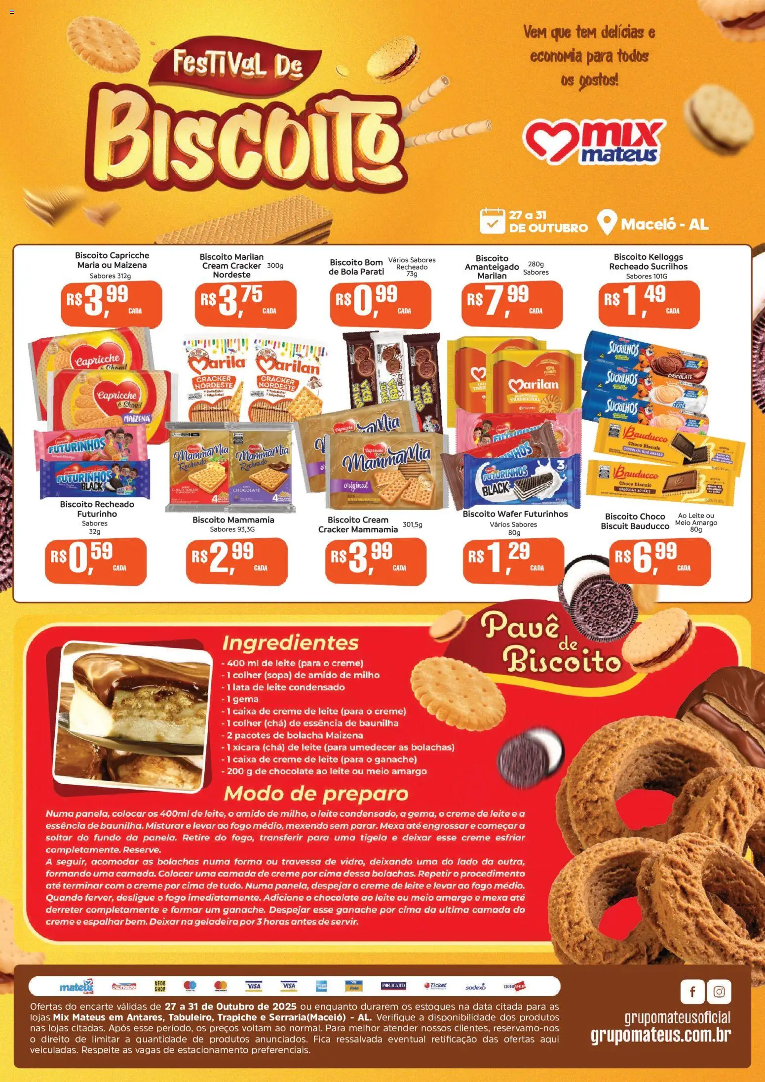 Mateus folheto "Ofertas Festival do Biscoito" válido a partir de 27/10/2025 - número de página 1