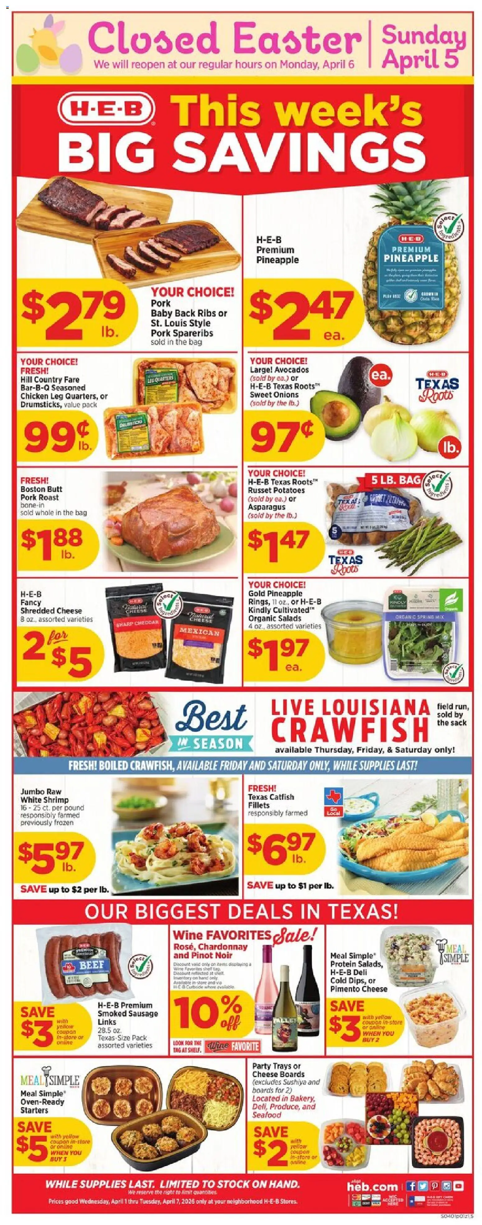 Ad Preview of H-E-B H-E-B Weekly Ad from 04/01/2026