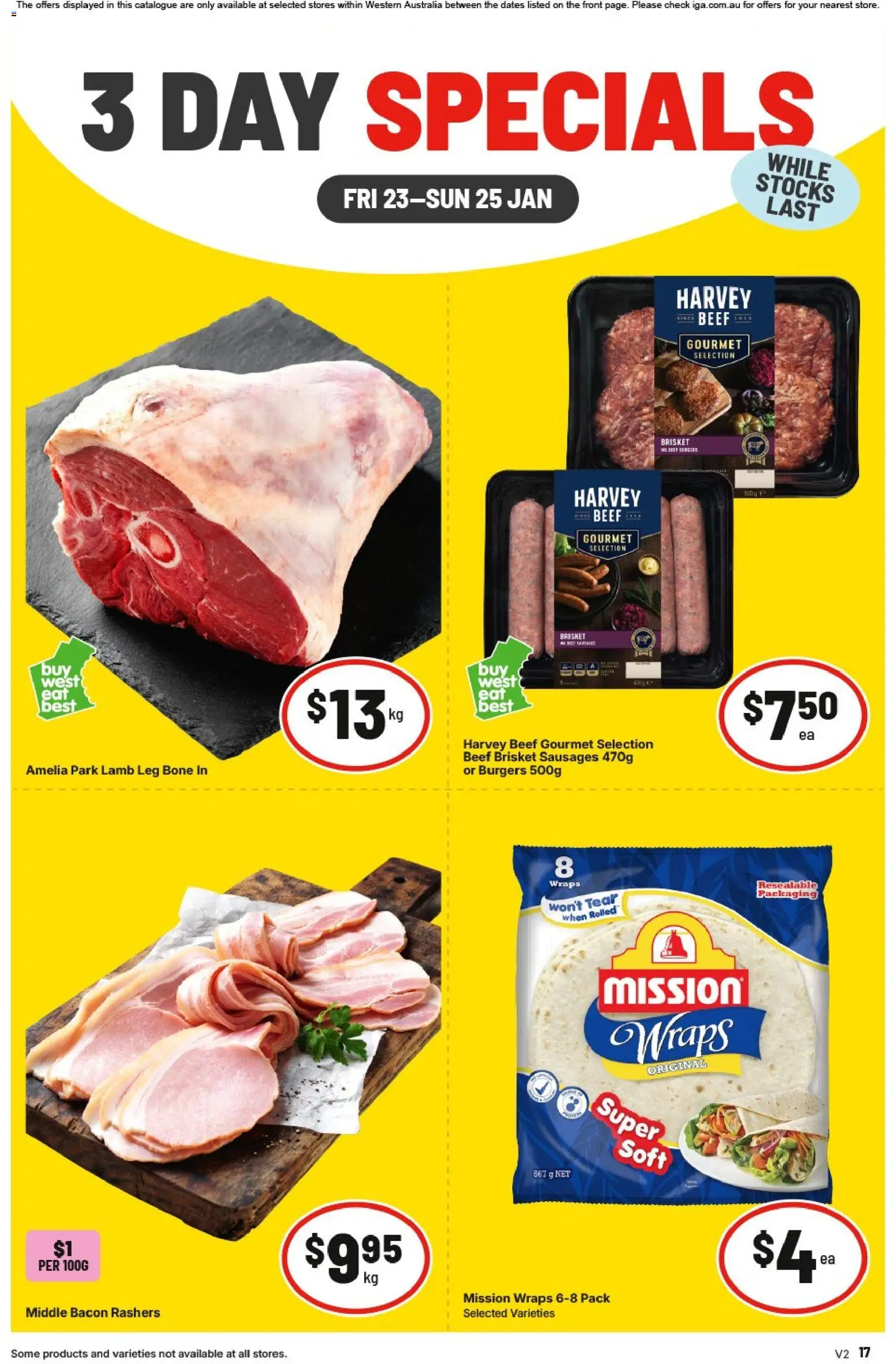 Preview of catalogue 3 Day Specials NT/WA from shop IGA valid 23/01/2026