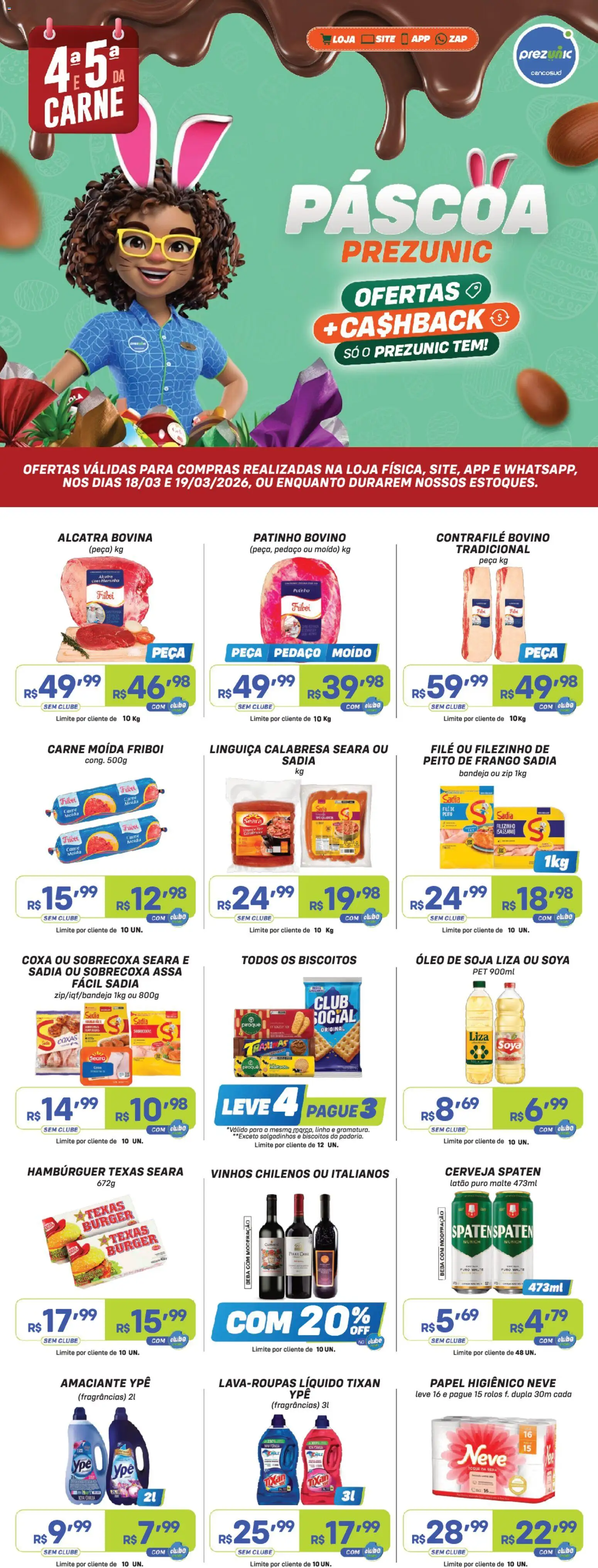 Pré-Visualização do folheto "Prezunic ofertas" da loja Prezunic válido a partir de 18/03/2026