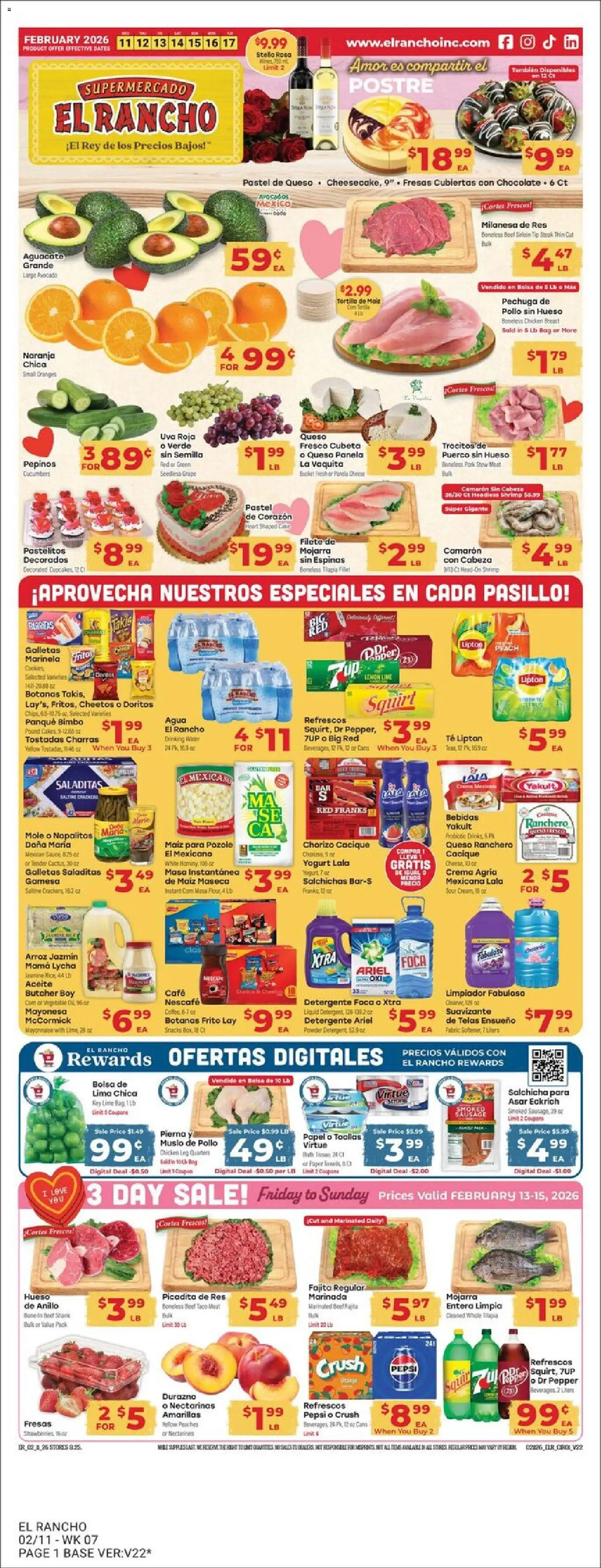 Ad Preview of El Rancho Weekly Ad from 02/11/2026