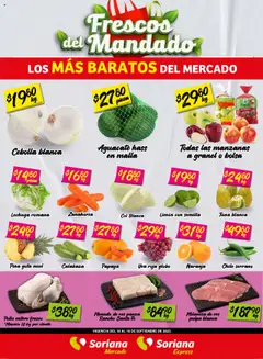 Vista previa las ofertas de la tienda Soriana - Frescos del Mandado Mercado: Nuevo León desde el 16/09/2025 