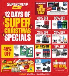 Preview of catalogue Catalogue from shop Supercheap Auto valid 3 Dec 2025