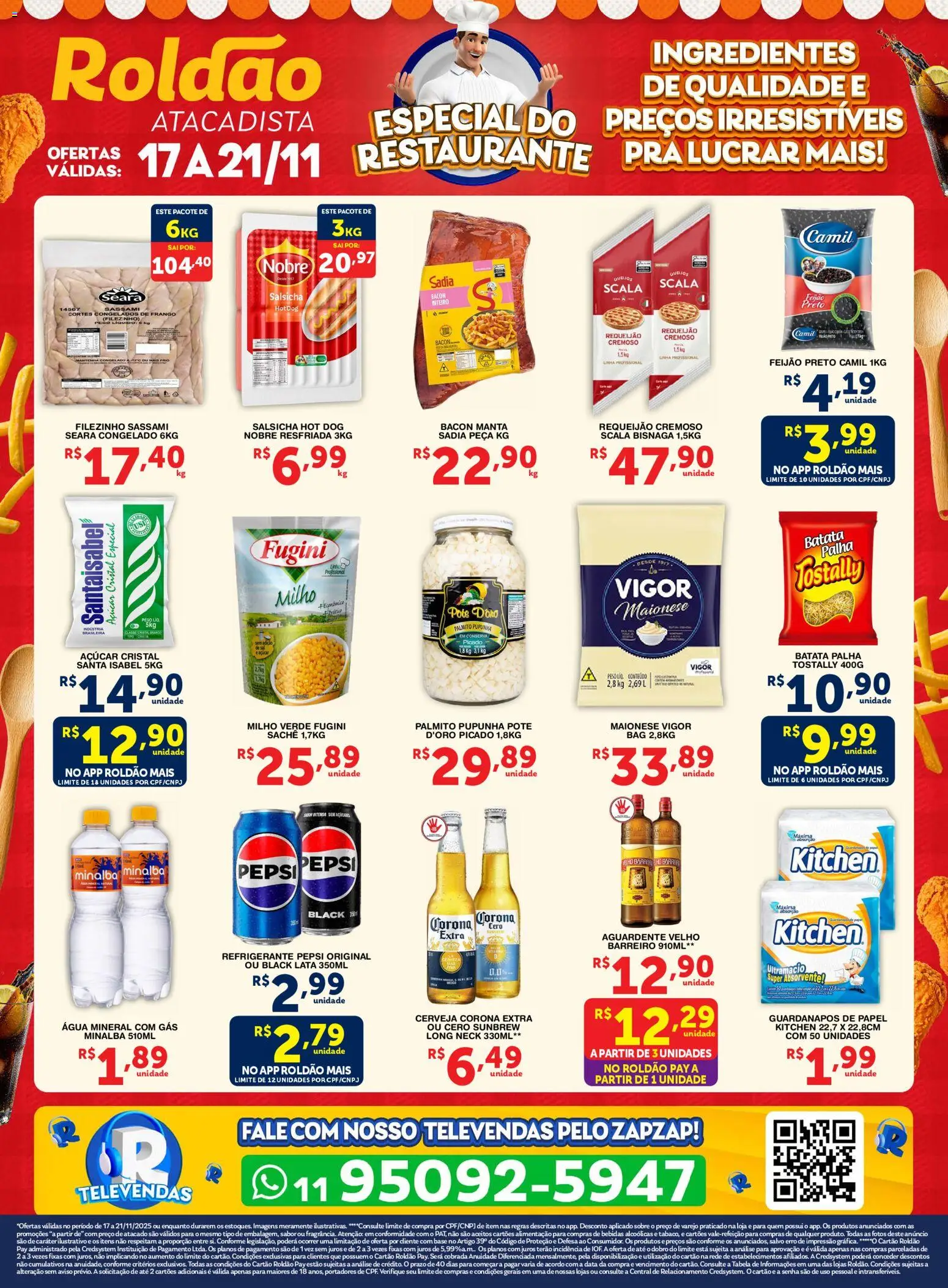 Pré-Visualização do folheto "Ofertas Especial Restaurante" da loja Roldão válido a partir de 17/11/2025