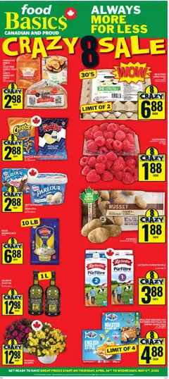 Preview of leaflet Food Basics weekly flyer - Cornwall from shop Food Basics is valid from Apr 30, 2026