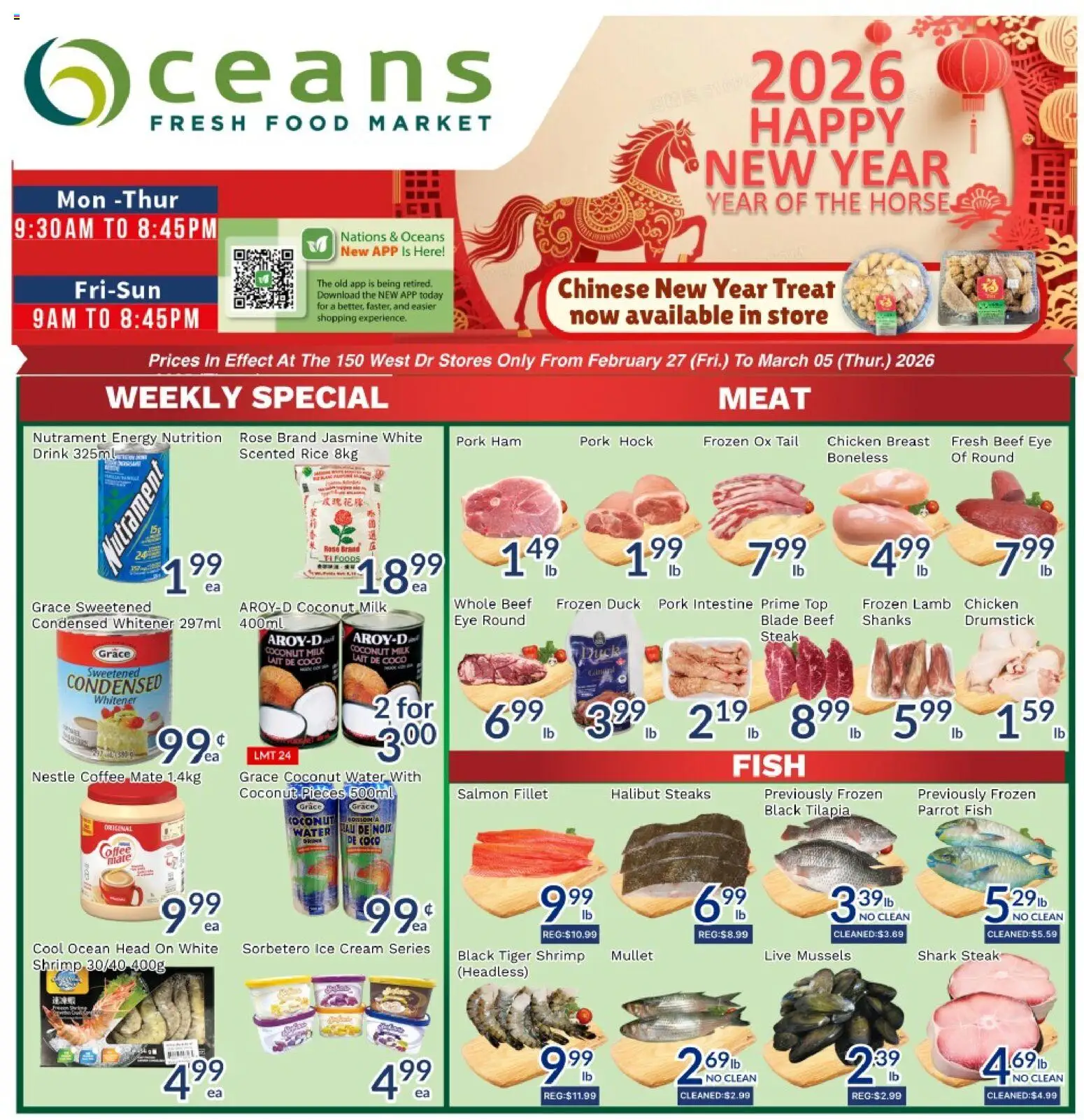 Preview of leaflet Oceans weekly flyer / circulaire from shop Oceans is valid from Feb 27, 2026
