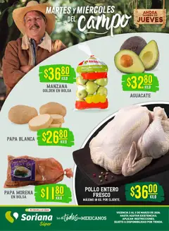Vista previa las ofertas de la tienda Soriana - Soriana Martes y Miércoles del Campo Súper: Chih, Delicias, Dur y Coah (excepto Saltillo) desde el 03/03/2026 