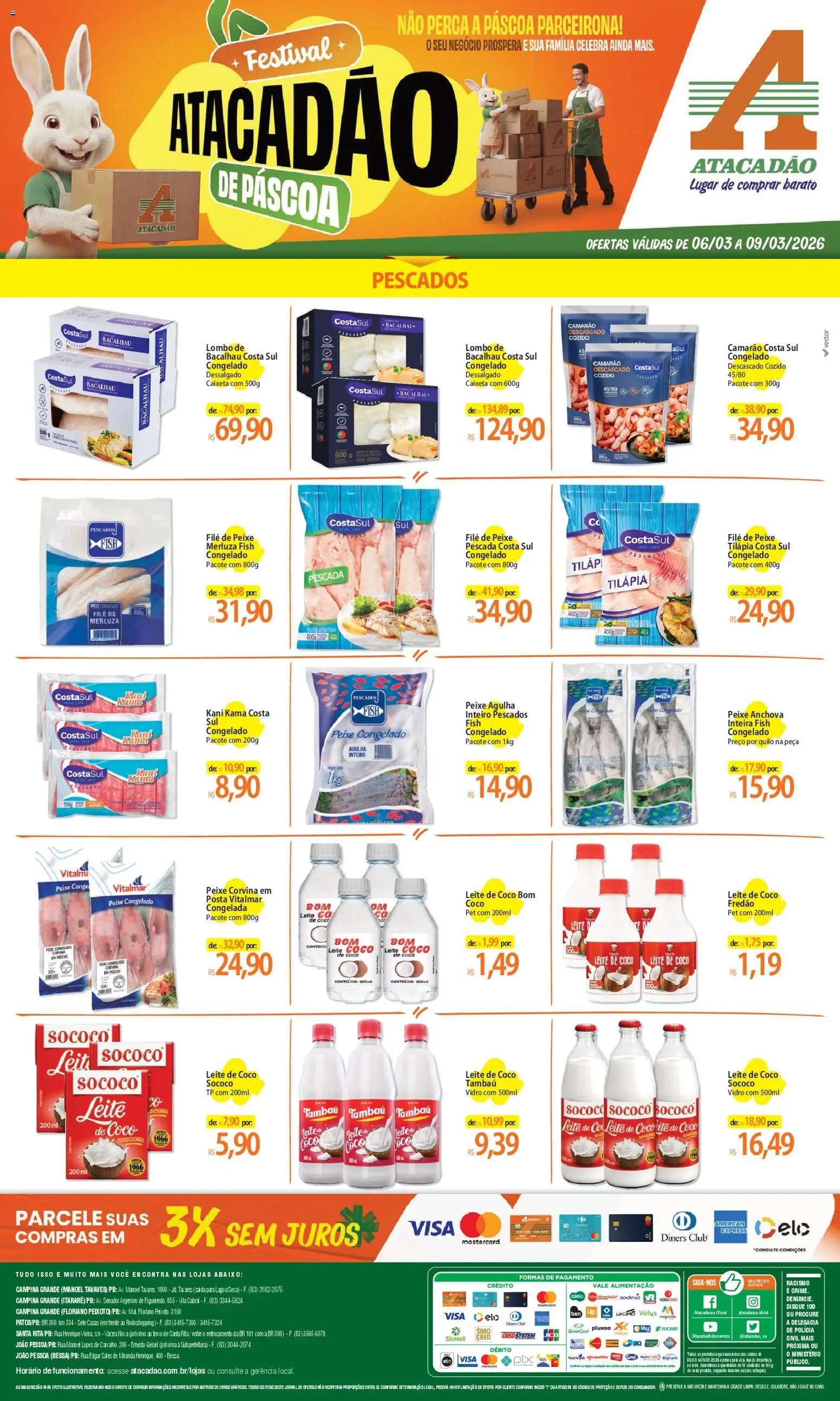 Pré-Visualização do folheto "Atacadão ofertas - PB" da loja Atacadão válido a partir de 06/03/2026