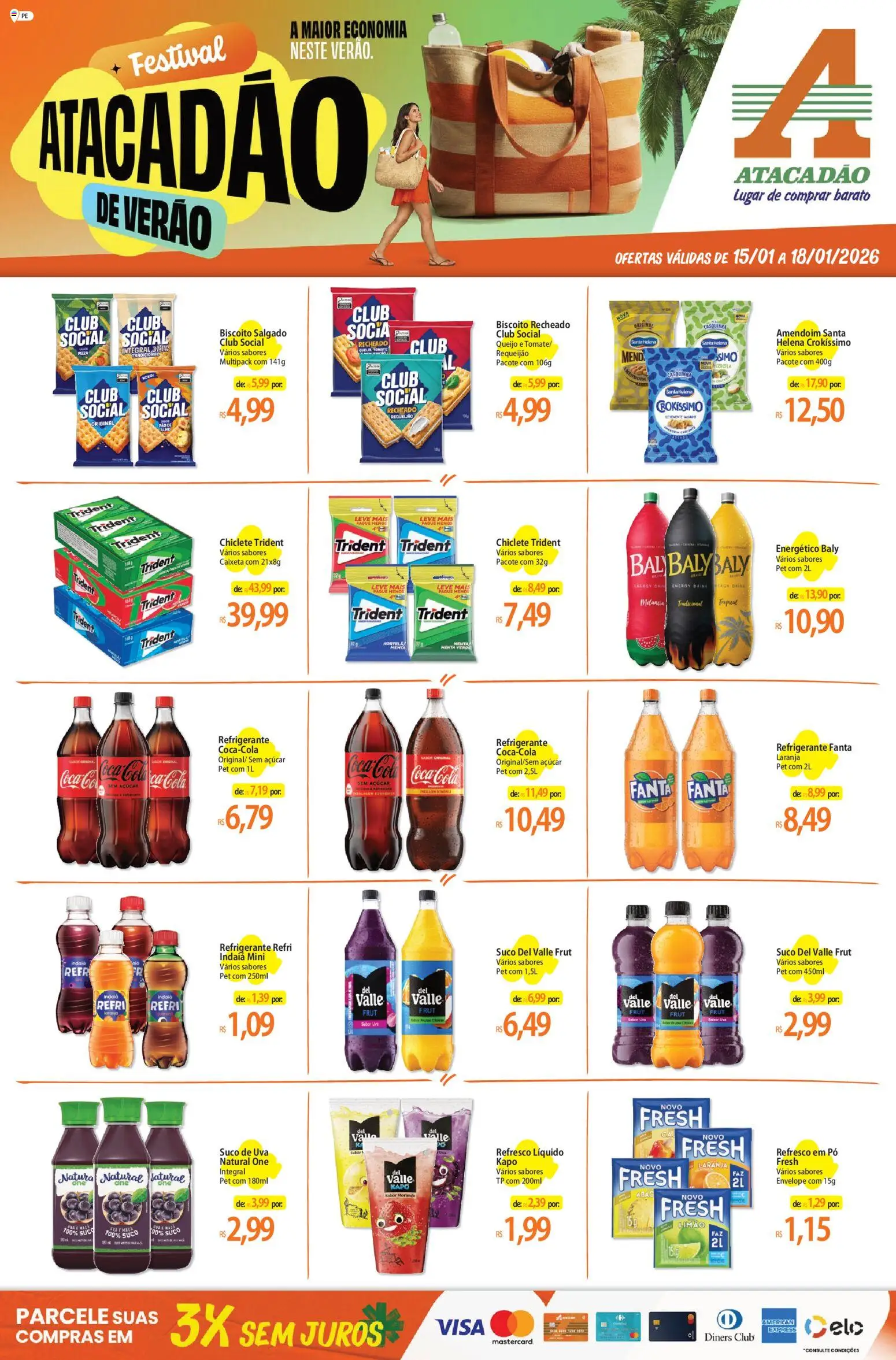 Pré-Visualização do folheto "Ofertas - PE" da loja Atacadão válido a partir de 15/01/2026