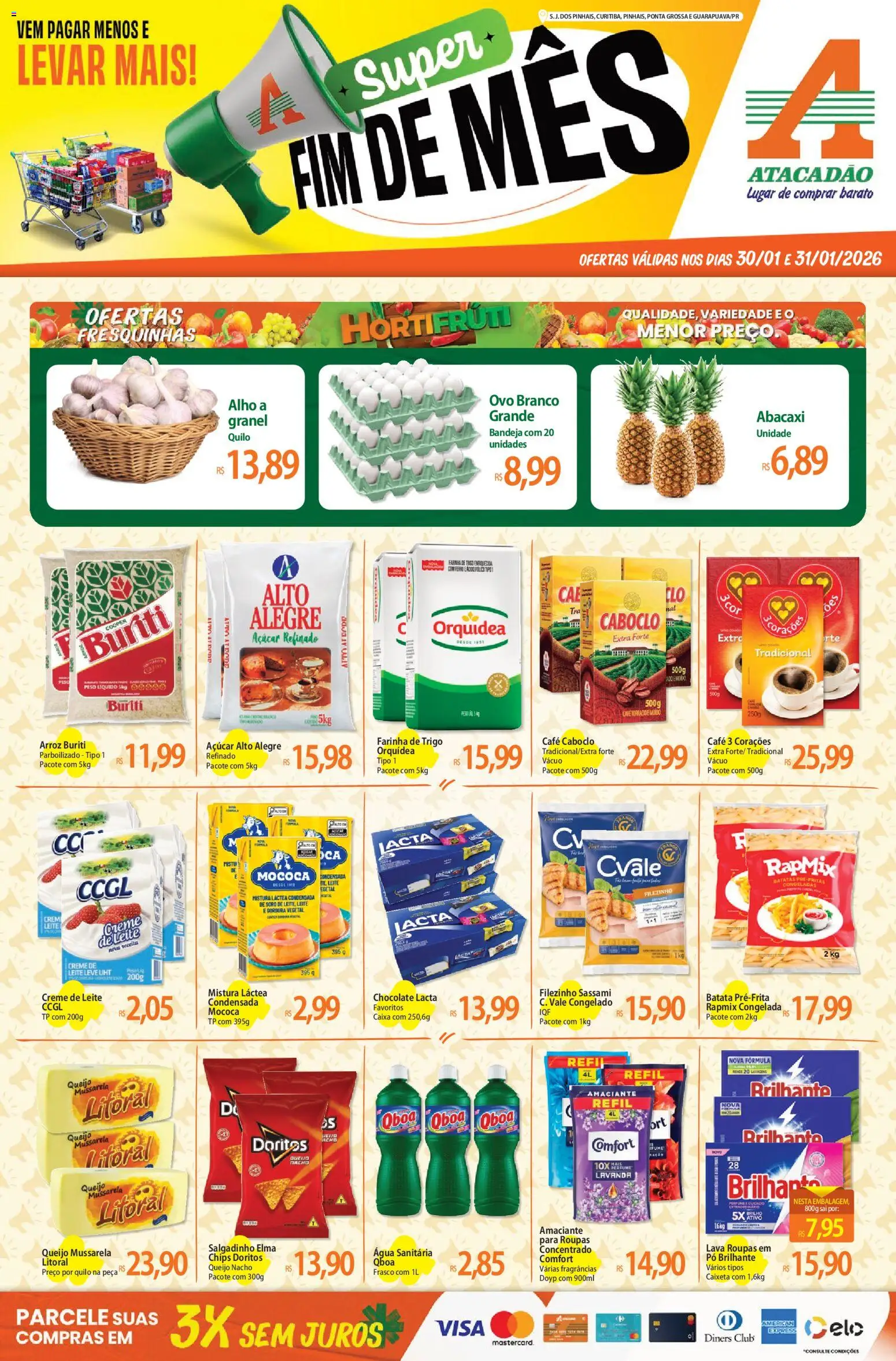 Pré-Visualização do folheto "Ofertas - PR" da loja Atacadão válido a partir de 30/01/2026