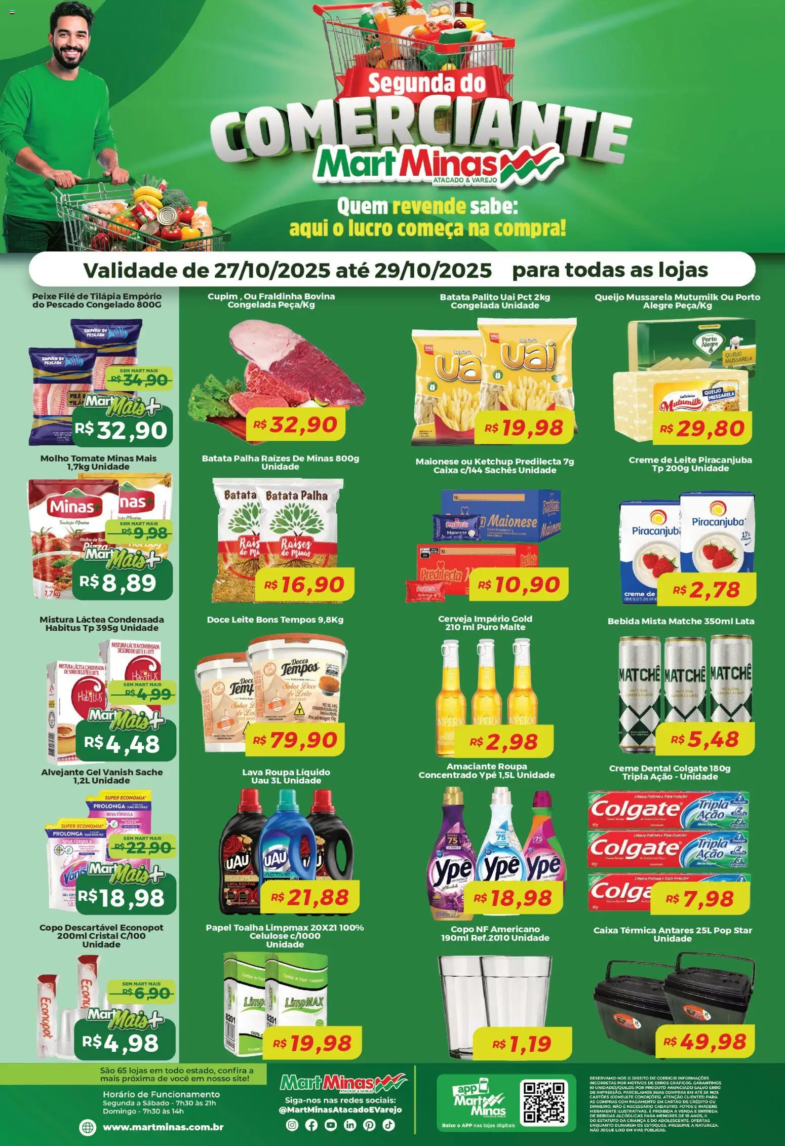 Mart Minas folheto "Ofertas Segunda do Comerciante" válido a partir de 27/10/2025 - número de página 1