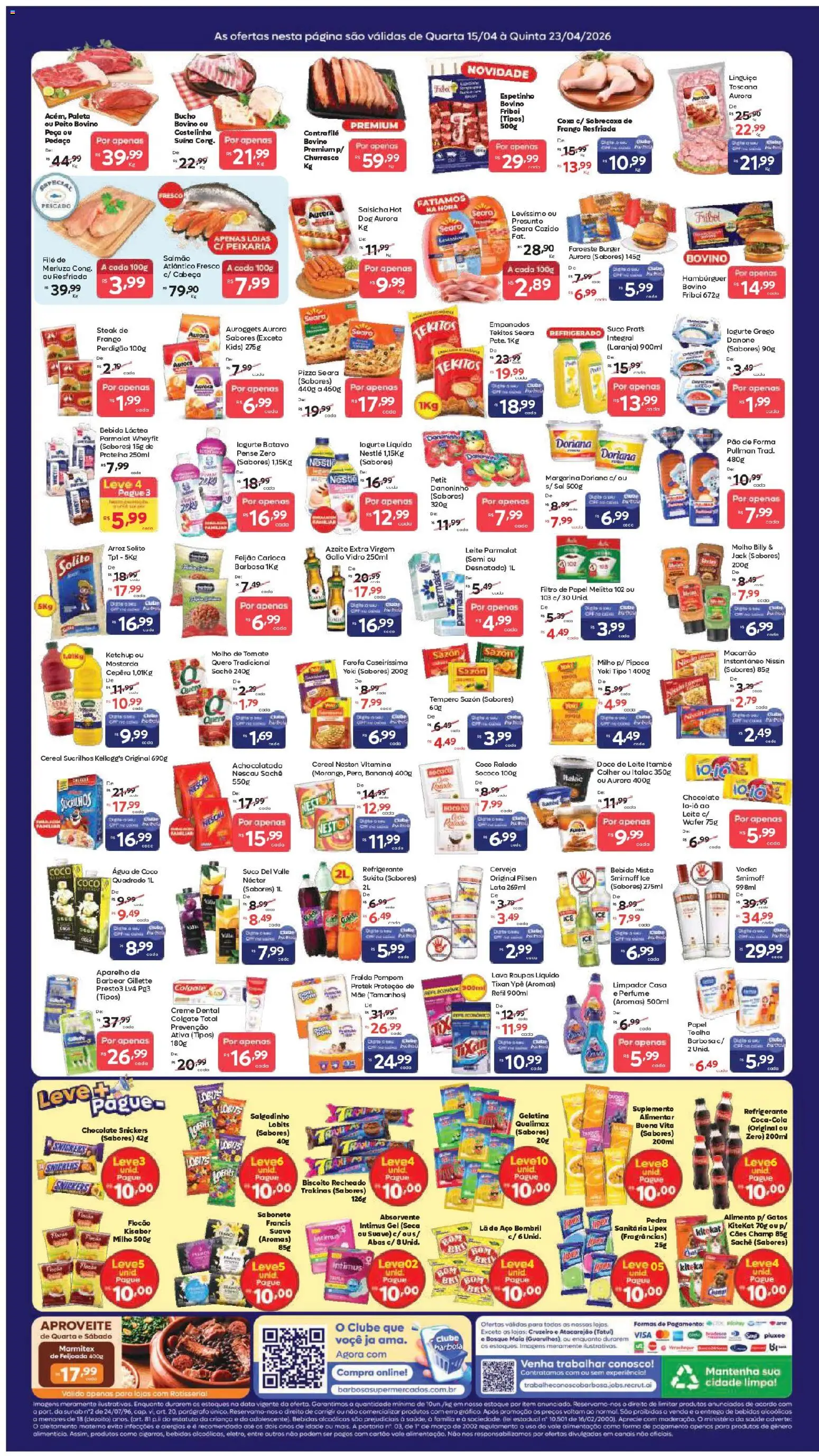 Pré-Visualização do folheto "Barbosa Supermercados ofertas Rede e Interior" da loja Barbosa Supermercados válido a partir de 15/04/2026