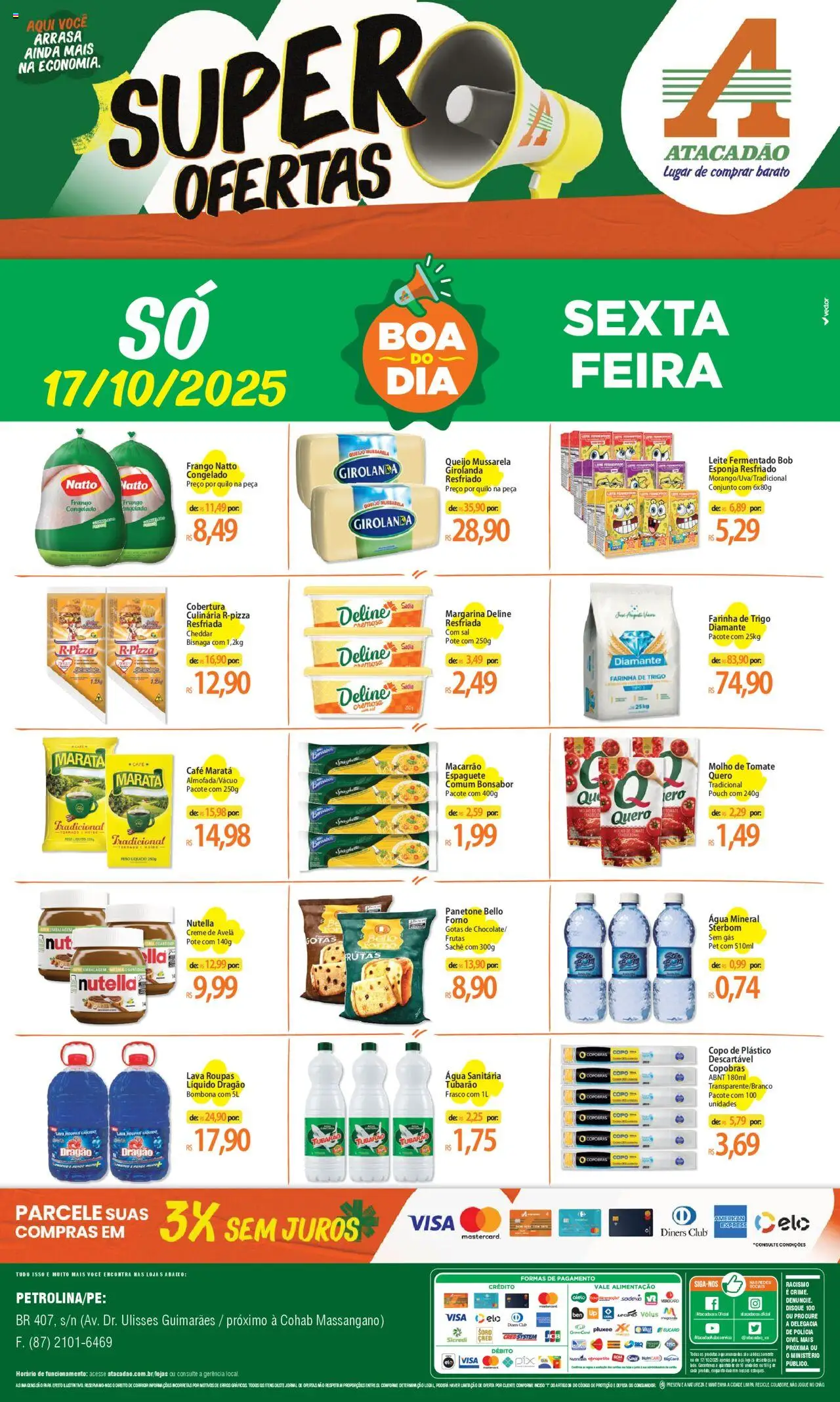 Atacadão folheto "Ofertas - PE" válido a partir de 17/10/2025 - número de página 1