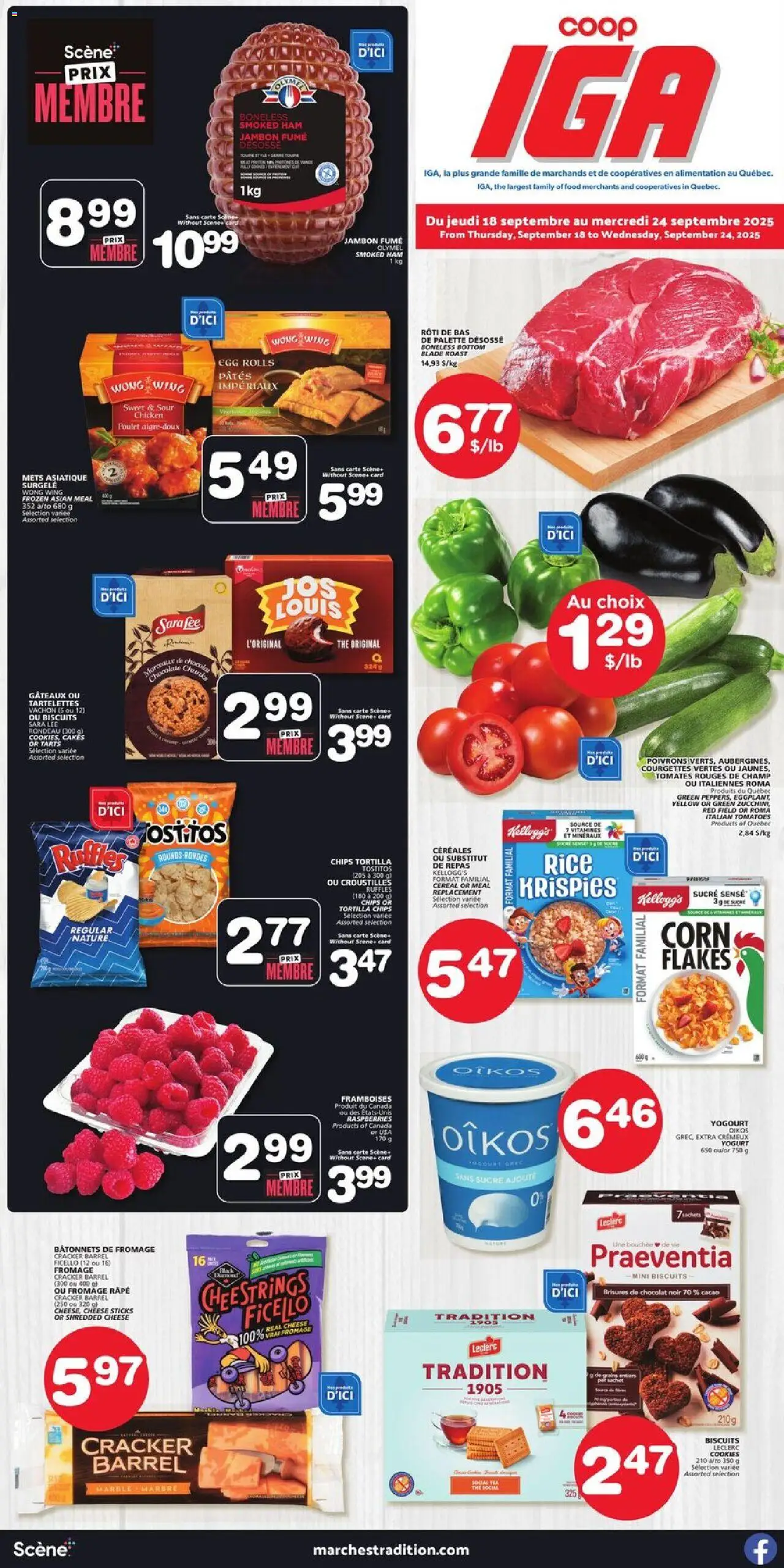 IGA flyer valid from Sep 18, 2025 - page number 1