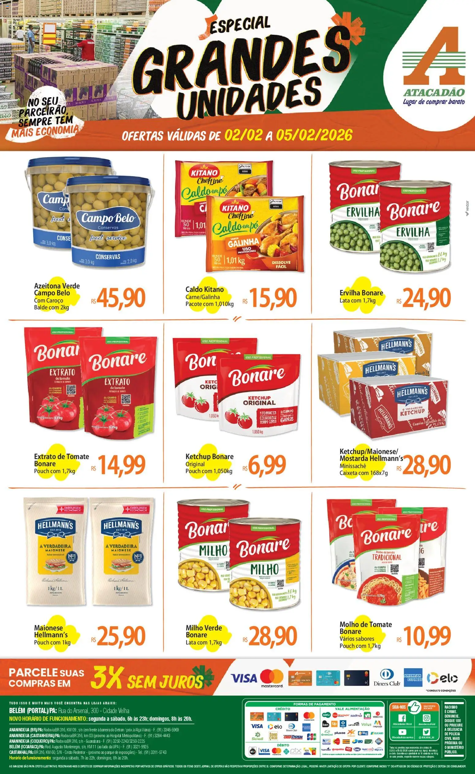 Pré-Visualização do folheto "Ofertas - PA" da loja Atacadão válido a partir de 02/02/2026