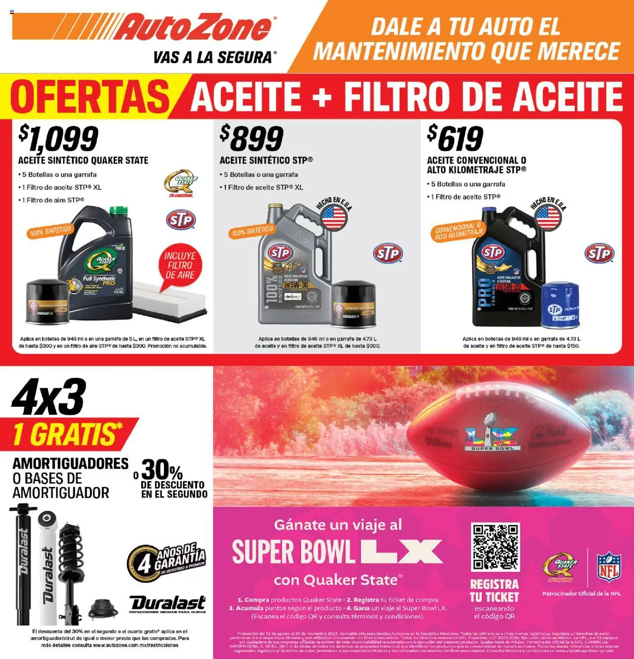 Catálogo AutoZone y sus promociones válidas desde el 31/08/2025 - Número de página 1