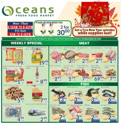 Preview of leaflet Weekly flyer / circulaire from shop Oceans is valid from Nov 14, 2025