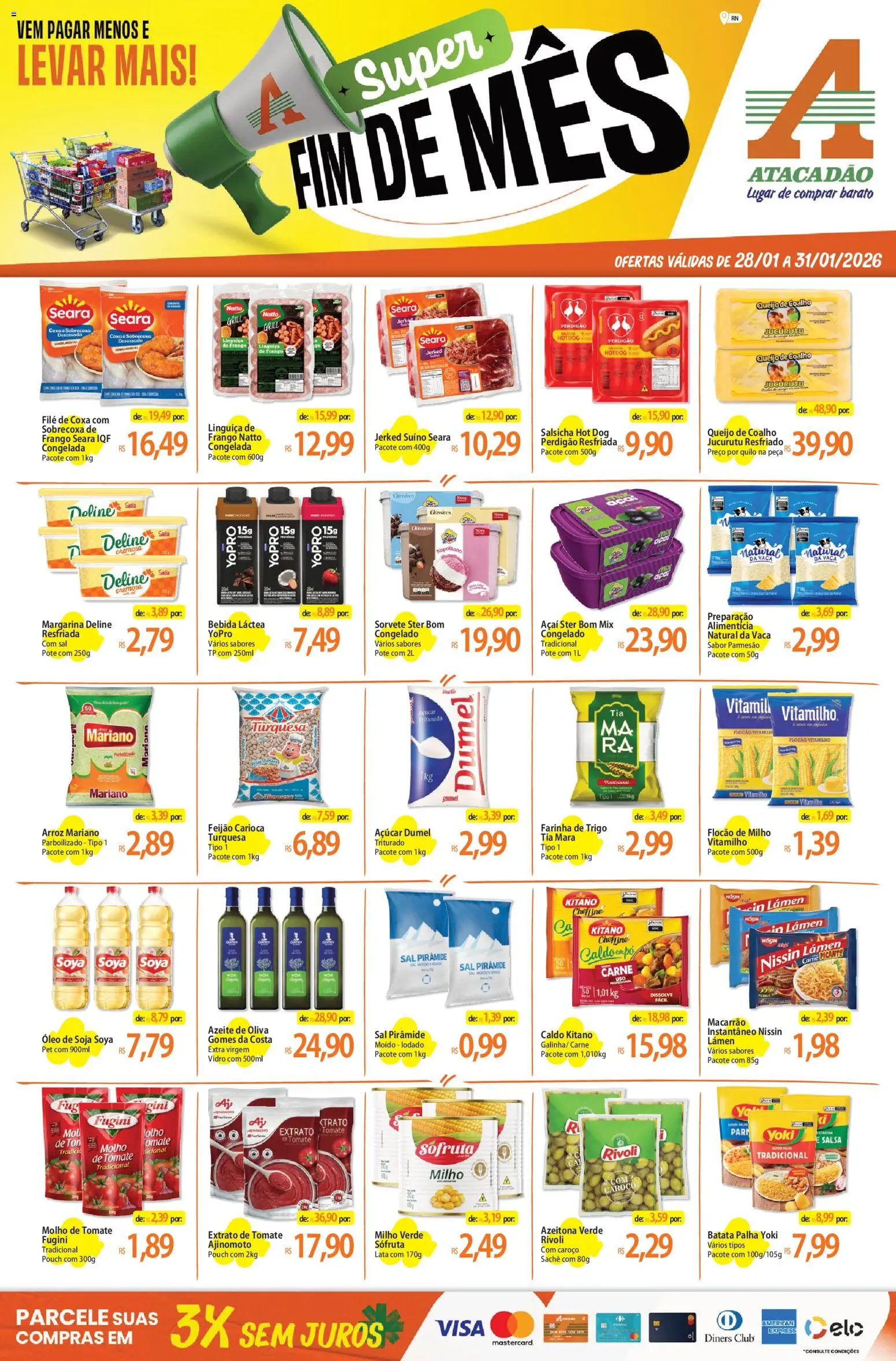 Pré-Visualização do folheto "Ofertas - RN" da loja Atacadão válido a partir de 28/01/2026