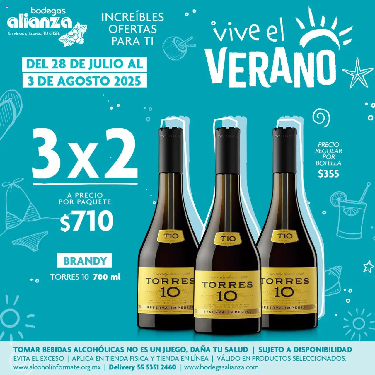 Catálogo Vive El Verano Bodegas Alianza y sus promociones válidas desde el 28/07/2025 - Número de página 1