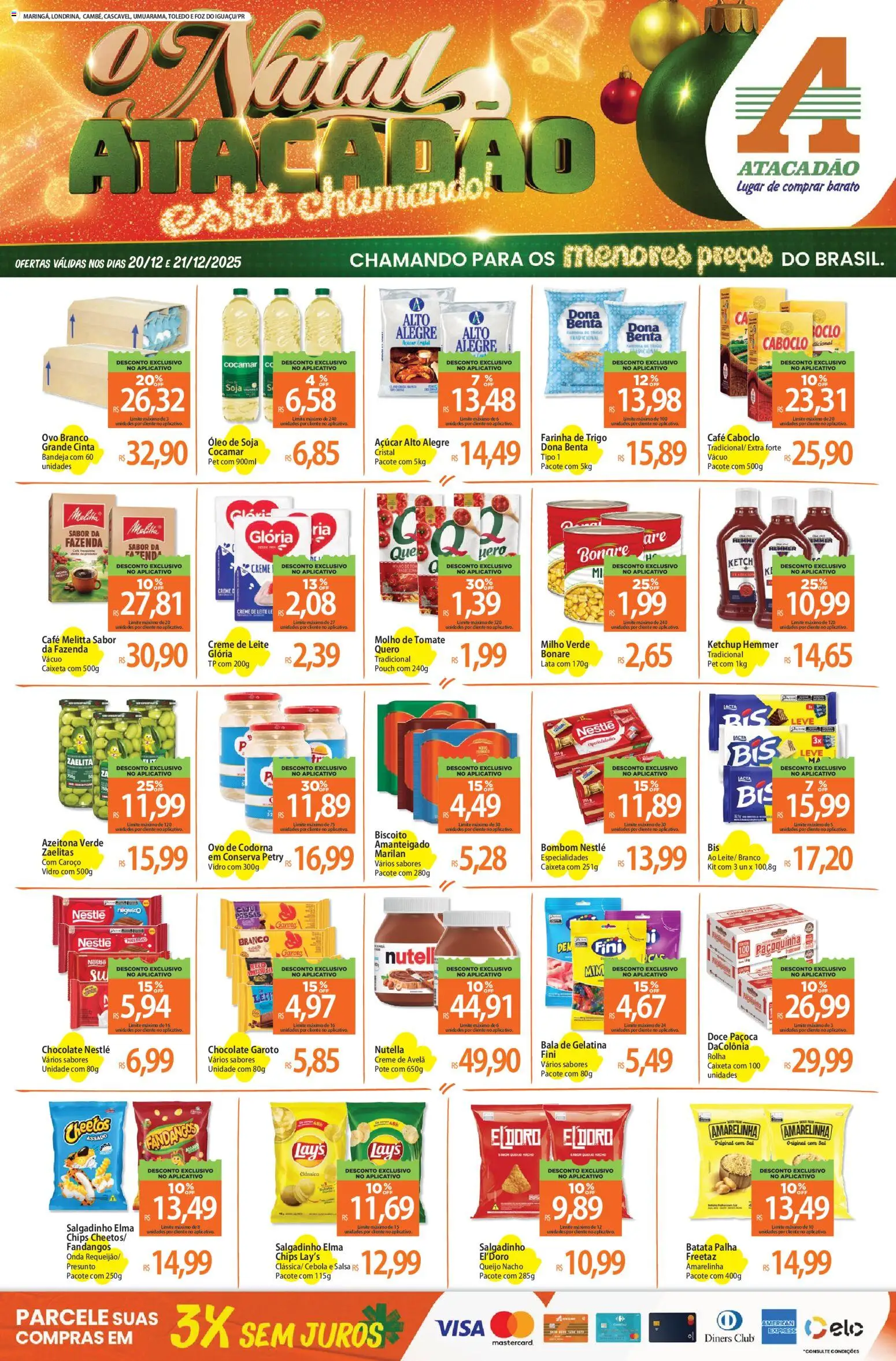 Pré-Visualização do folheto "Ofertas - PR" da loja Atacadão válido a partir de 20/12/2025