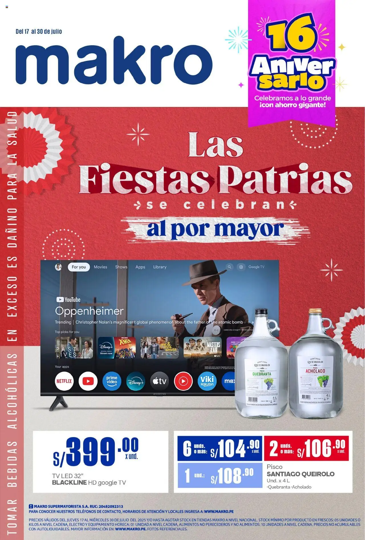 Makro Makro Díptico fiestas patrias #15 (17/07/2025 - 30/07/2025) - ofertas de hoy - número de página 1