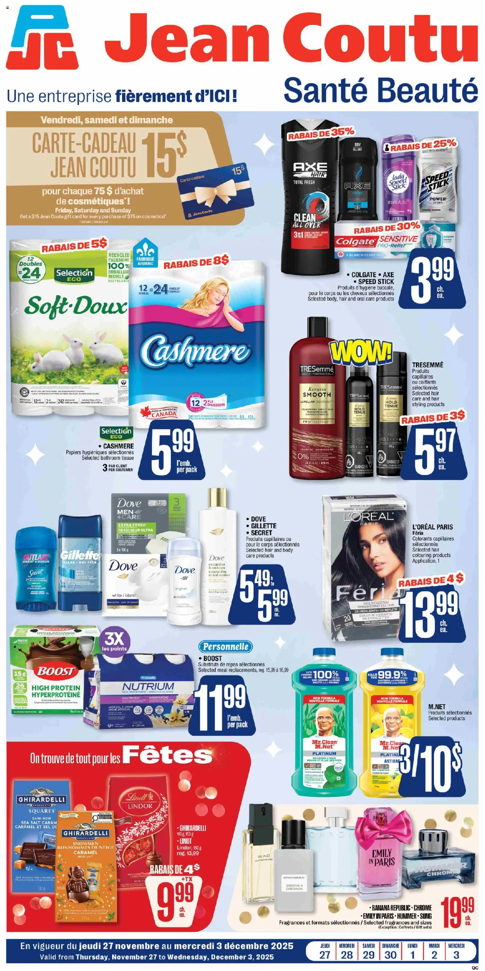 Preview of leaflet Santé beauté from shop Jean Coutu is valid from Nov 27, 2025