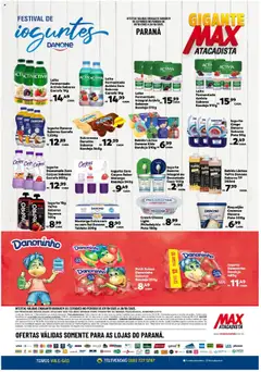 Pré-Visualização do folheto "Ofertas Festival de Iogurtes" da loja Max Atacadista válido a partir de 07/10/2025