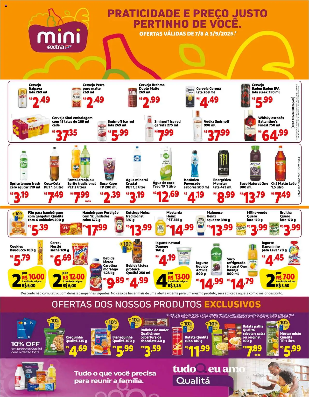 Mini Extra folheto "Ofertas Mensal" válido a partir de 07/08/2025 - número de página 1