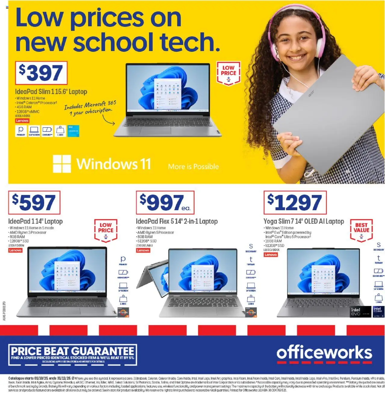 Officeworks catalogue valid from 01/10/2025 - page 1