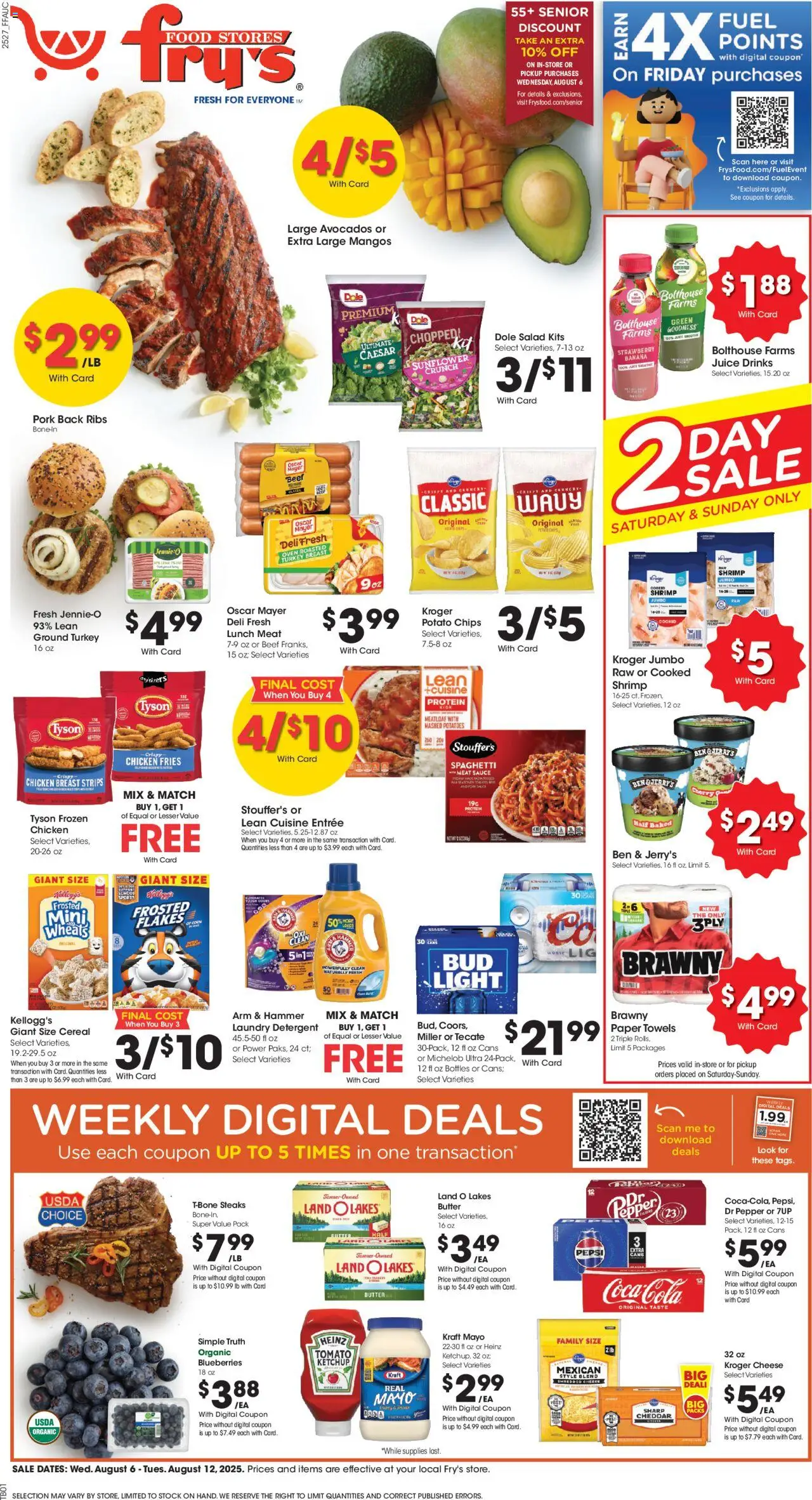 Fry's Food Weekly Ad from 08/06/2025 - Flyer - Page number 1