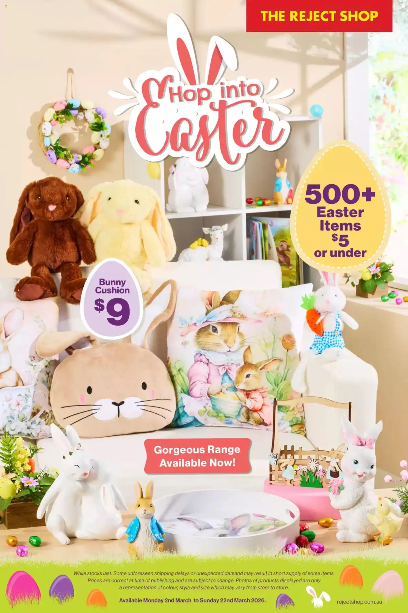 Preview of catalogue The Reject Shop catalogue from shop The Reject Shop valid 02/03/2026 - Cushion