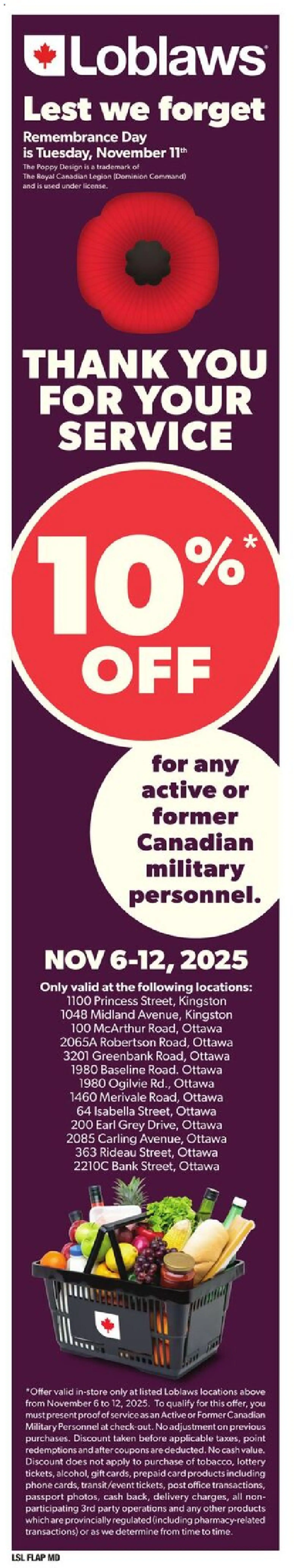Preview of leaflet Weekly flyer / circulaire from shop Loblaws is valid from Nov 06, 2025