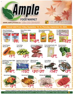 Preview of leaflet Weekly flyer Brampton from shop Ample Food Market is valid from Sep 19, 2025