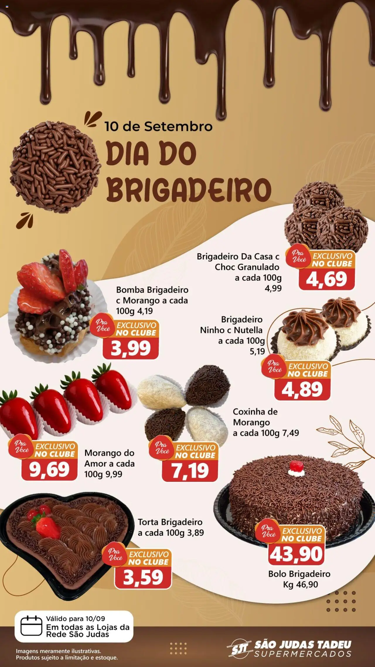 São Judas Tadeu folheto "Ofertas Dia do Brigadeiro" válido a partir de 10/09/2025 - número de página 1 - Bolo, Nutella, Granulado