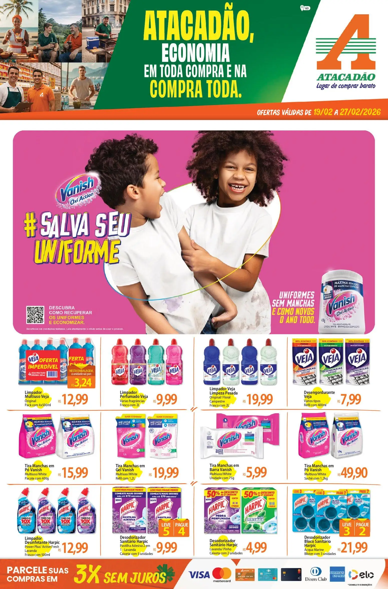 Pré-Visualização do folheto "Ofertas - GO" da loja Atacadão válido a partir de 19/02/2026