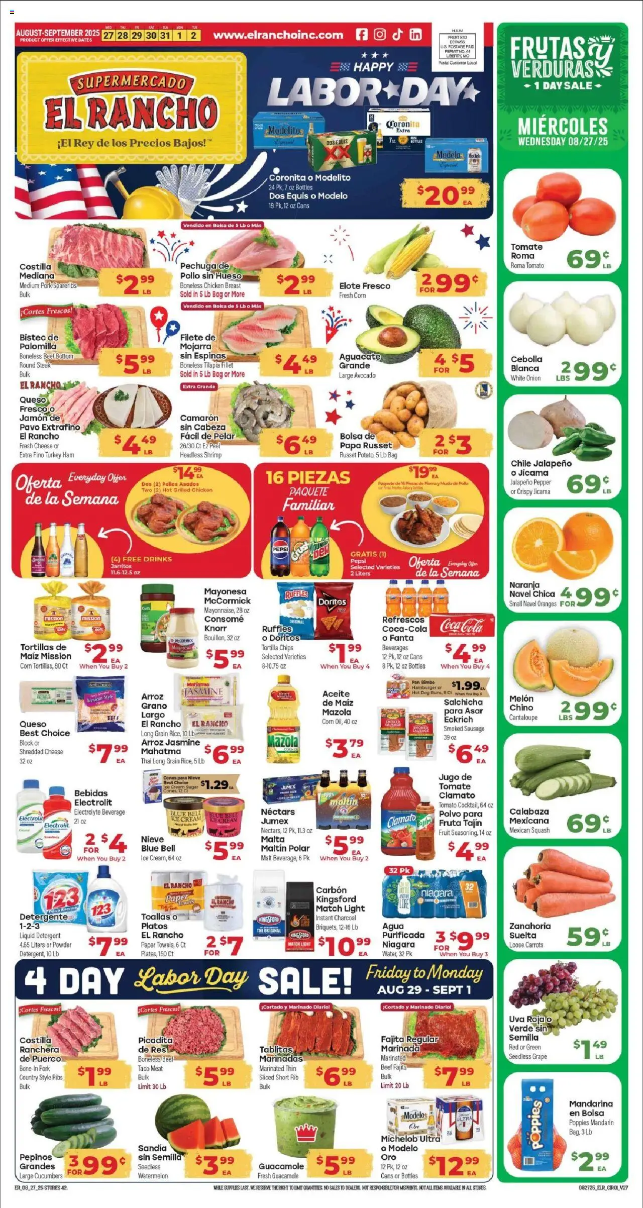 El Rancho Weekly Ad from 08/29/2025 - Flyer - Page number 1