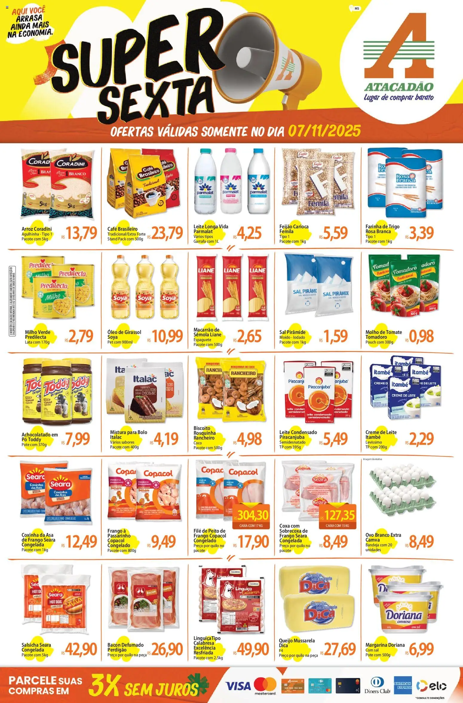 Pré-Visualização do folheto "Ofertas - MS" da loja Atacadão válido a partir de 07/11/2025