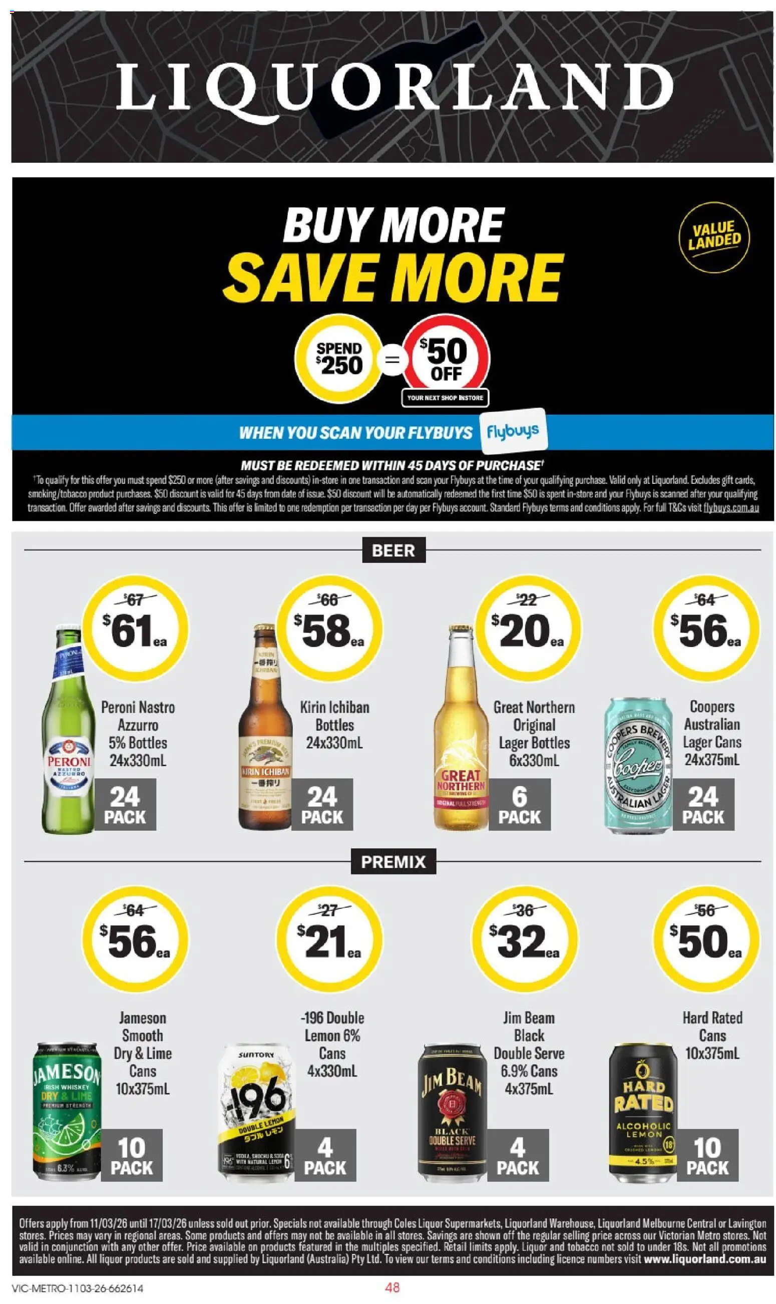 Preview of catalogue Liquorland catalogue VIC from shop Liquorland valid 11/03/2026