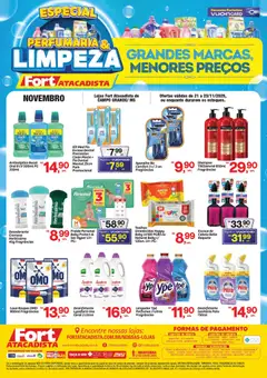 Pré-Visualização do folheto "Ofertas Perfumaria e Limpeza" da loja Fort Atacadista válido a partir de 21/11/2025