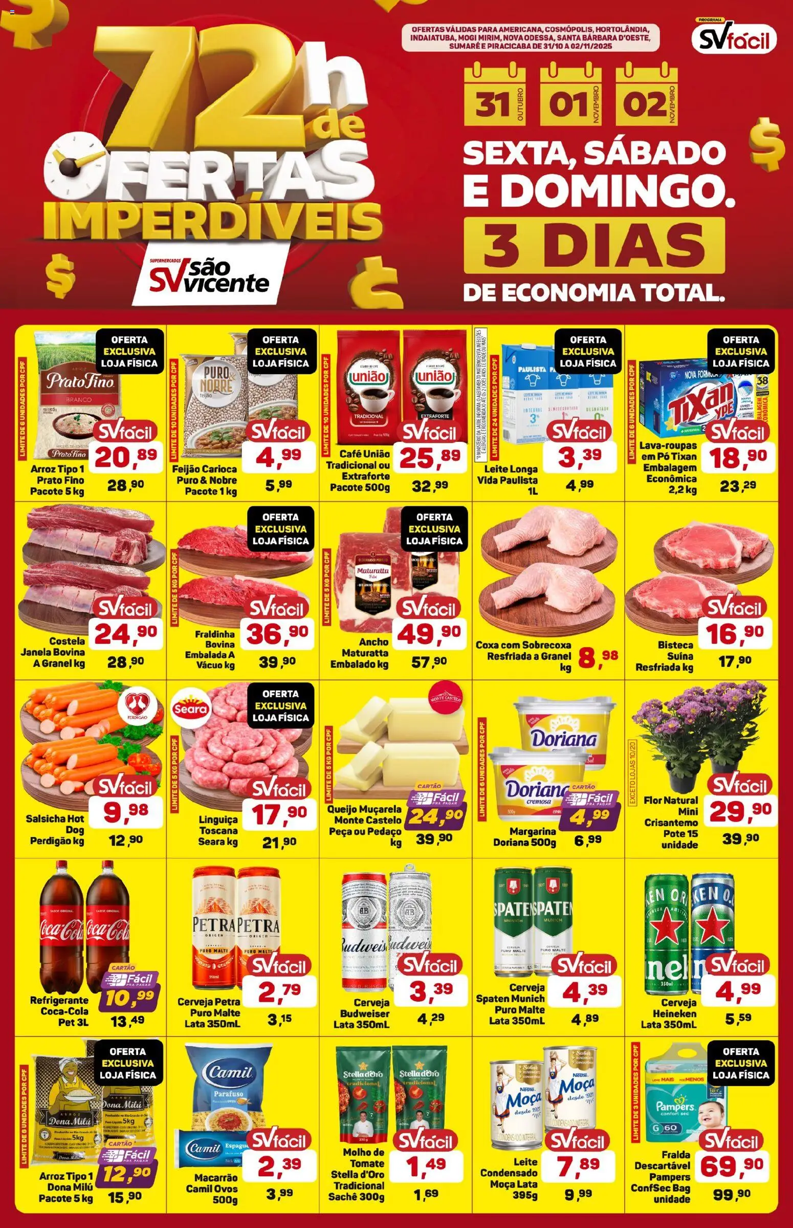 Pré-Visualização do folheto "Ofertas da semana" da loja Supermercados São Vicente válido a partir de 31/10/2025