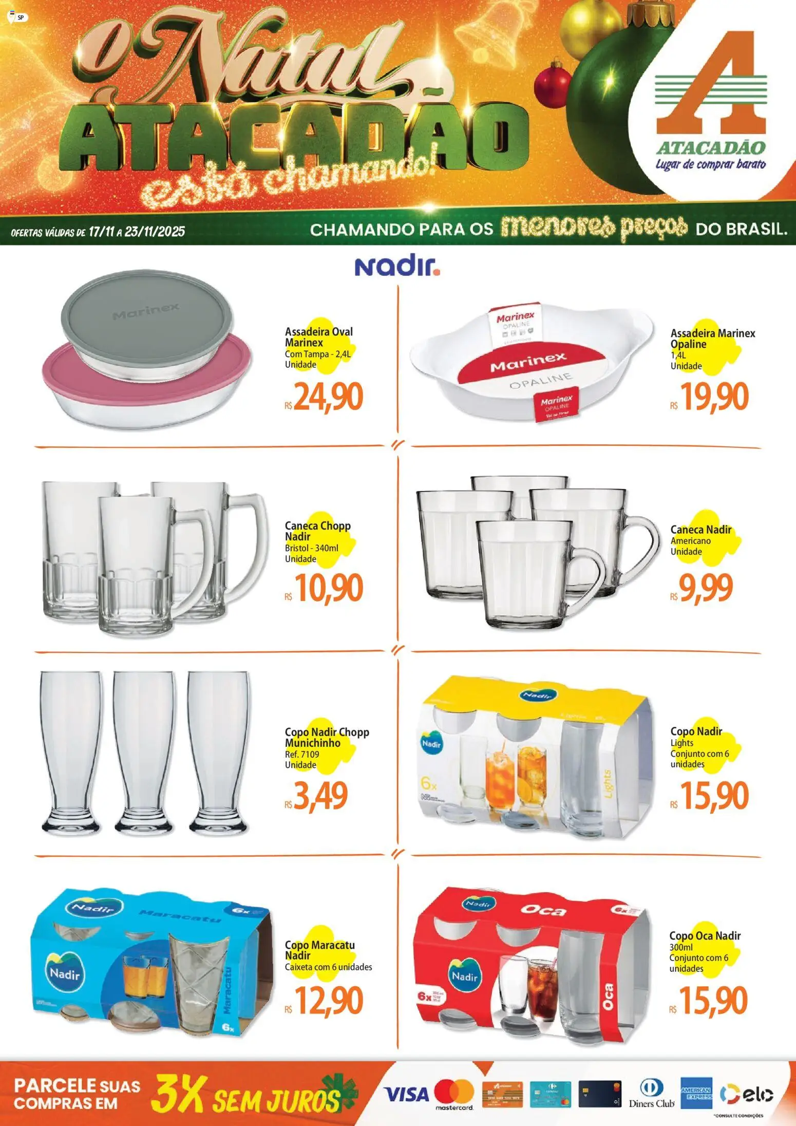 Pré-Visualização do folheto "Ofertas - SP" da loja Atacadão válido a partir de 17/11/2025