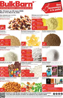 Un aperçu du dépliant Bulk Barn weekly flyer / circulaire du magasin Bulk Barn est valide à partir 19 mars 2026