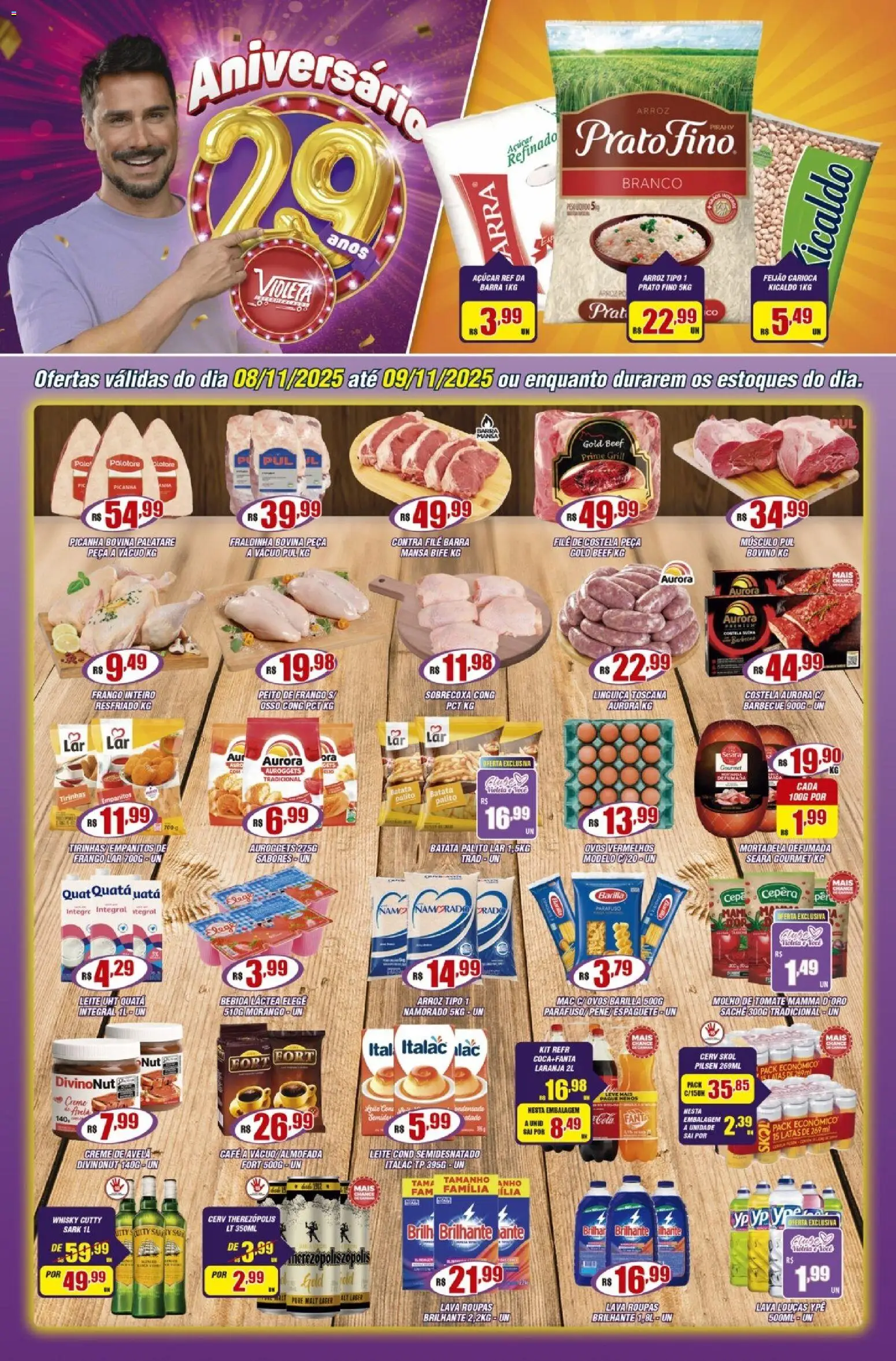 Pré-Visualização do folheto "Ofertas da semana" da loja Violeta Supermercados válido a partir de 08/11/2025