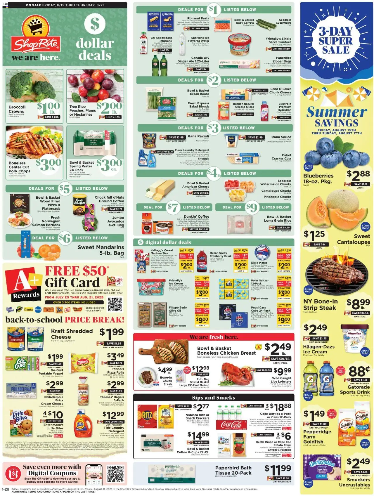 ShopRite Circular from 08/15/2025 >> Weekly Ad, flyer - Page number 1
