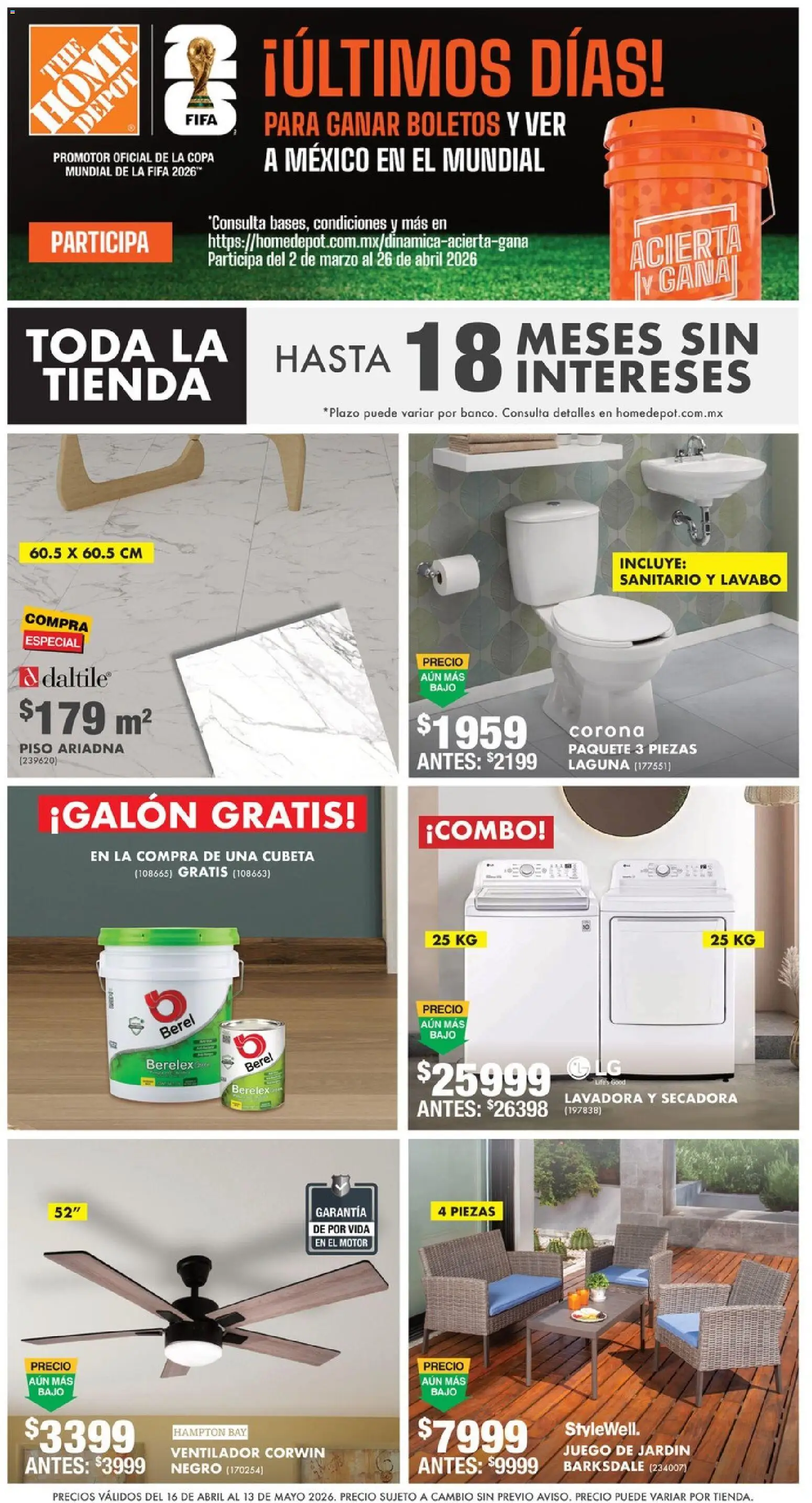 Vista previa las ofertas de la tienda Home Depot - Home Depot catálogo desde el 16/04/2026 