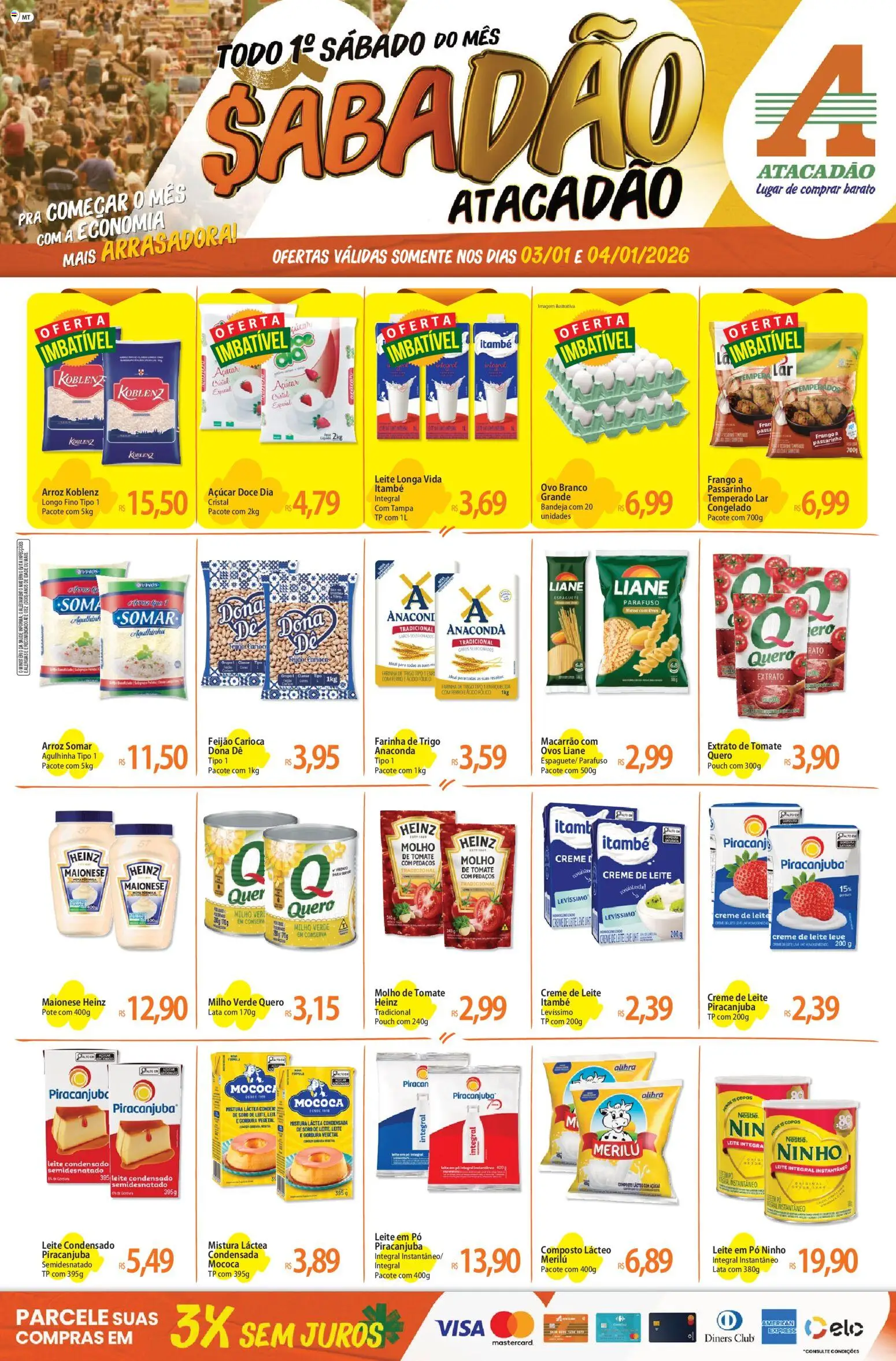 Pré-Visualização do folheto "Ofertas - MT" da loja Atacadão válido a partir de 03/01/2026