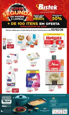 Pré-Visualização do folheto "Ofertas Super Segunda" da loja Bistek Supermercados válido a partir de 02/02/2026