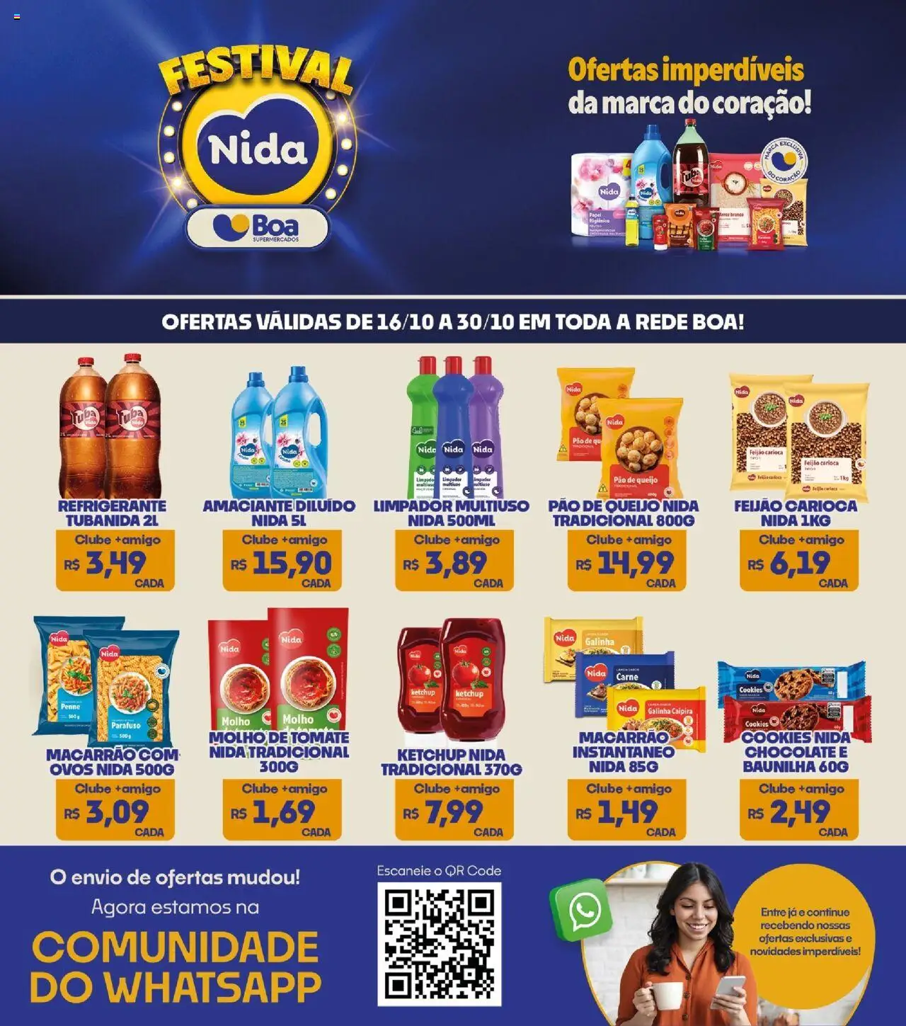 Boa Supermercados folheto "Ofertas Festival Nida" válido a partir de 16/10/2025 - número de página 1